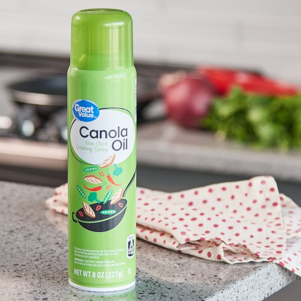 Dầu hạt cải ăn kiêng Great Value Canola dạng xịt 227gram - hàng Mỹ