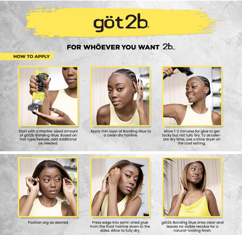 Got2b Keo dán tóc giả chuyên nghiệp dịu nhẹ cho da đầu