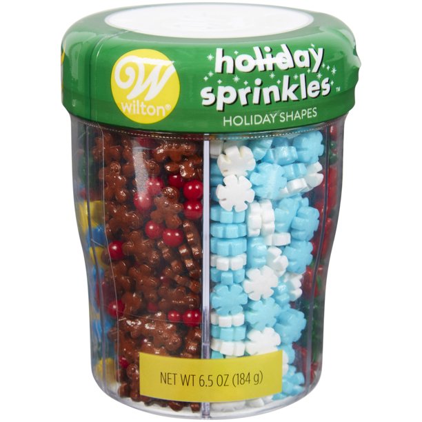 Wilton trang trí sprinkles Assorted Christmas mix 6 loại