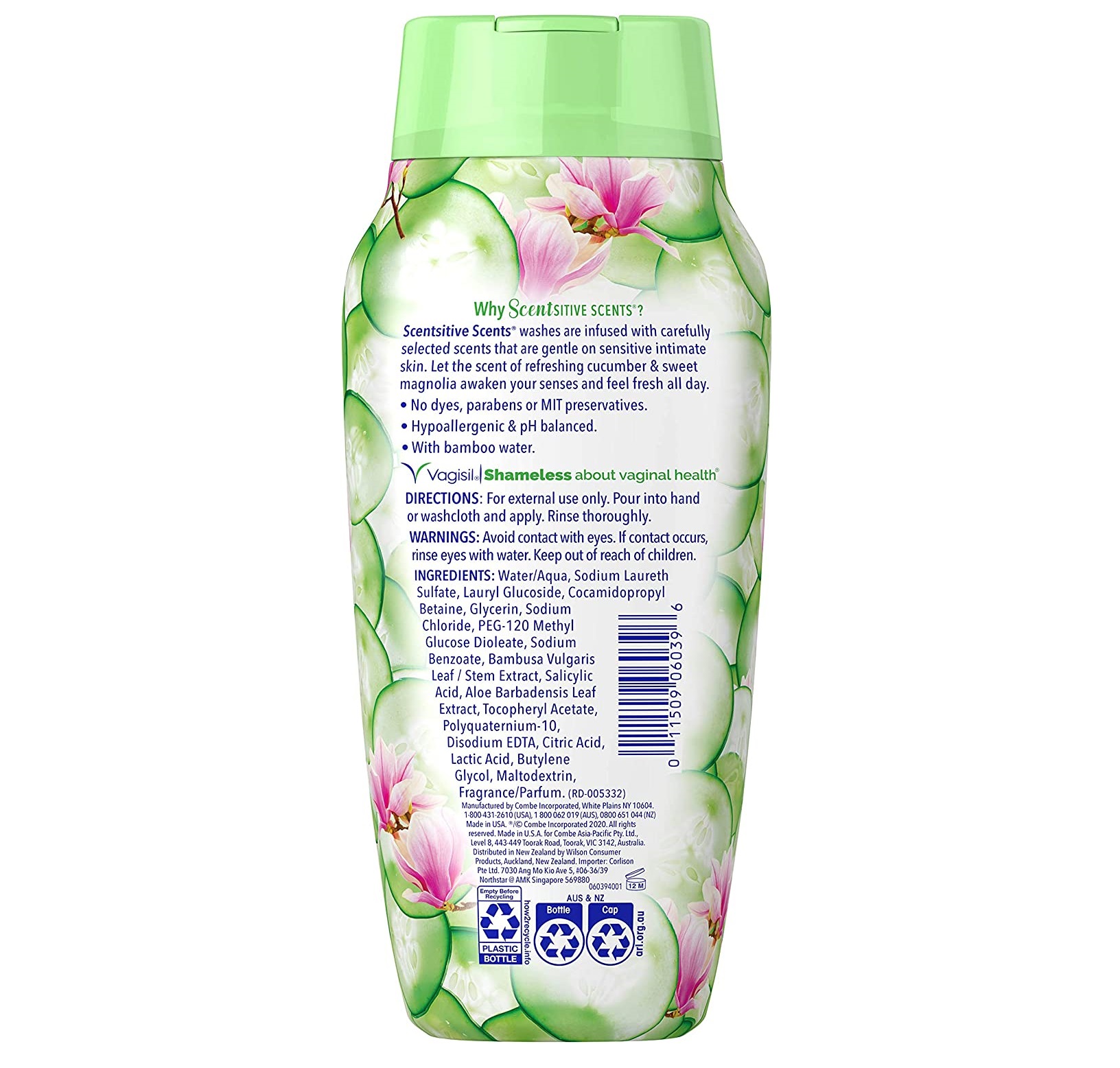Vagisil dung dịch vệ sinh Cucumber Magnolia - Made in USA