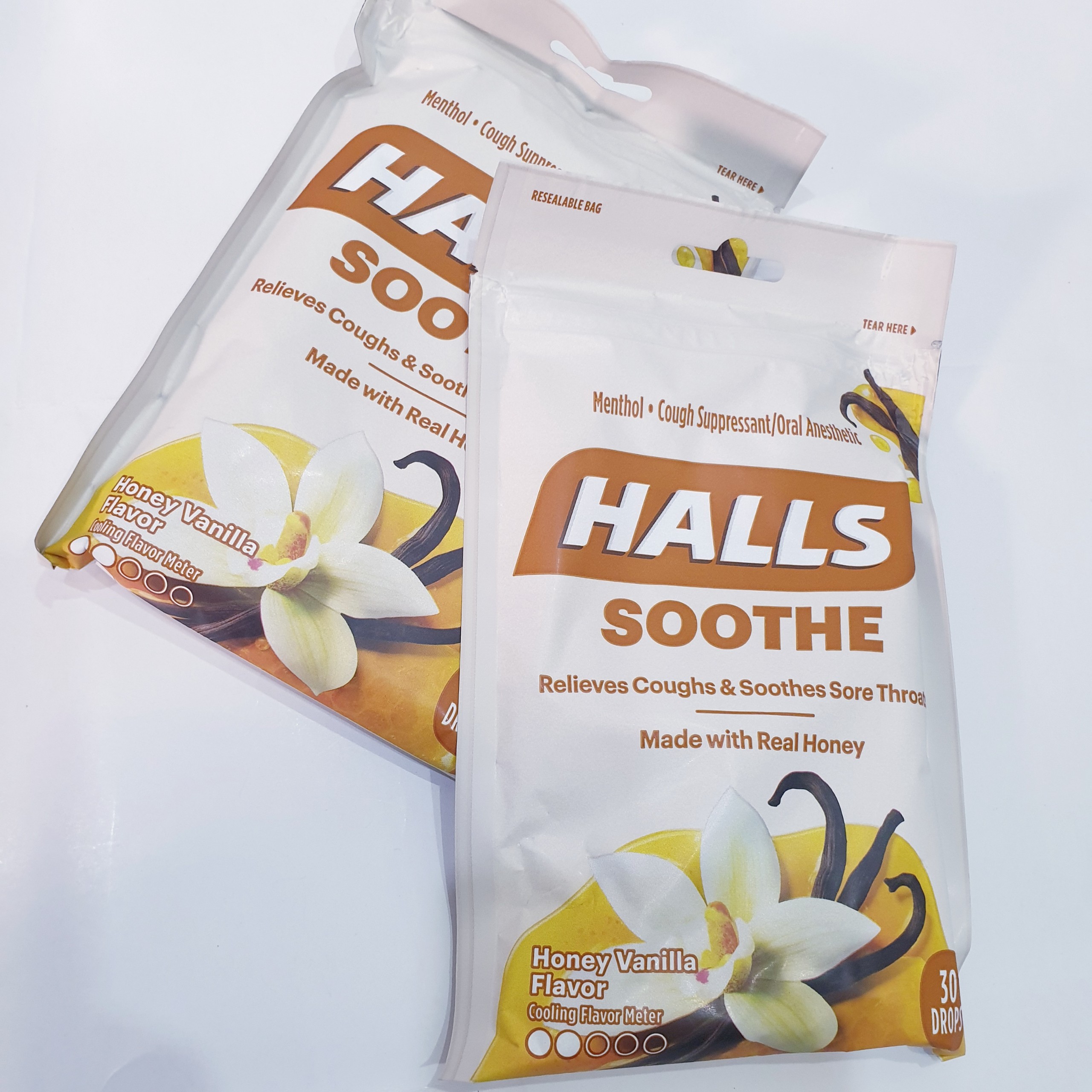 Halls mật ong vanilla - 30v viên