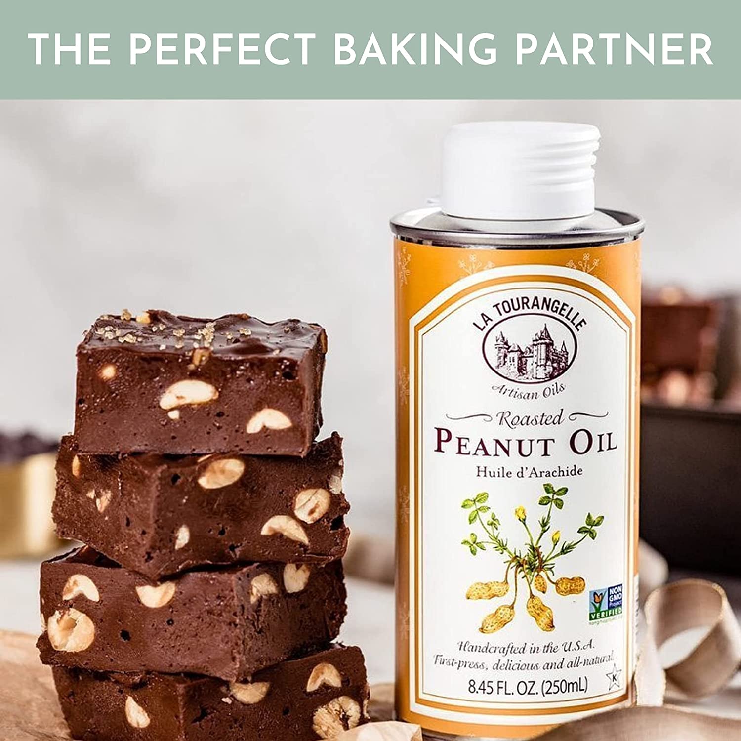 Dầu đậu phộng rang La Touranaelle Roasted Peanut - 500ml nhập Mỹ