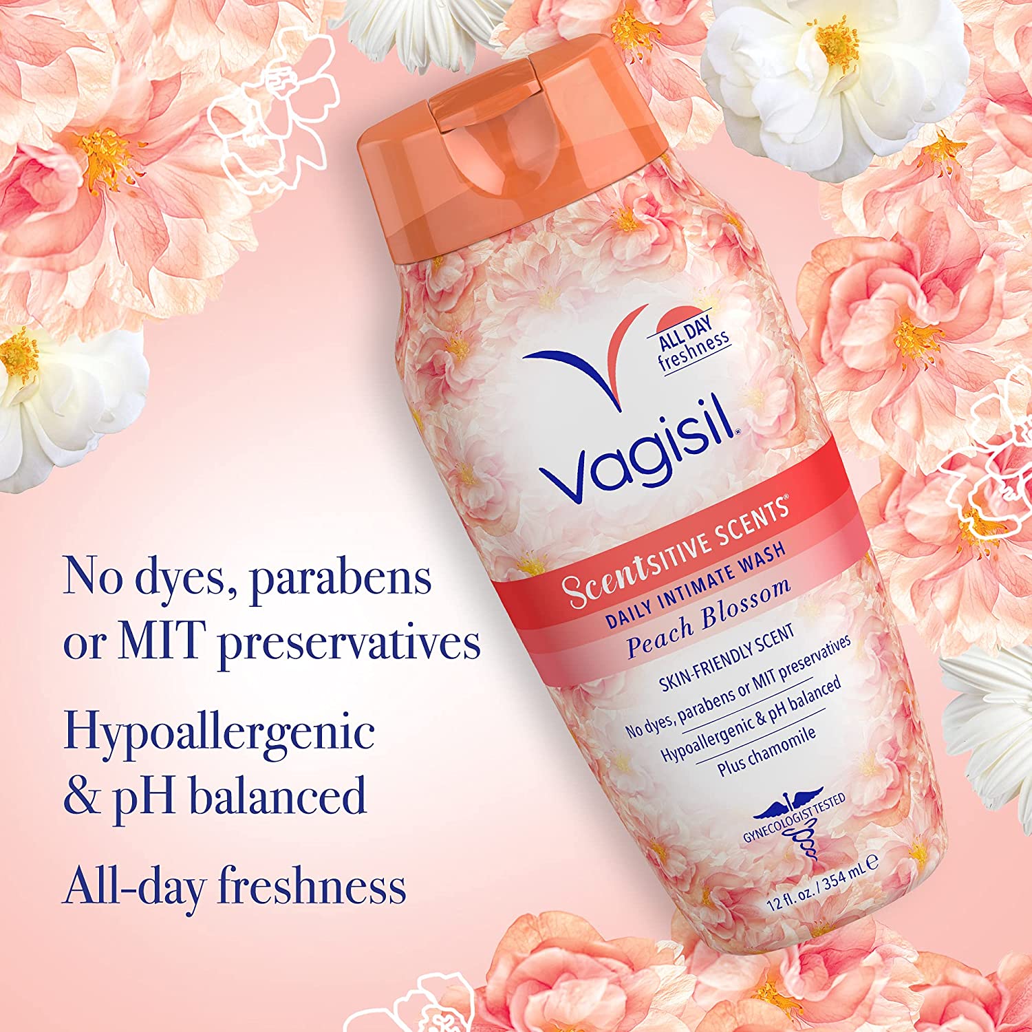 Vagisil dung dịch vệ sinh Peach Blossom - Made in USA