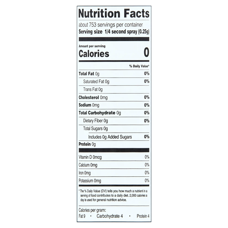 Dầu ăn kiêng Great Value Vegetable Original dạng xịt 227gram - hàng Mỹ