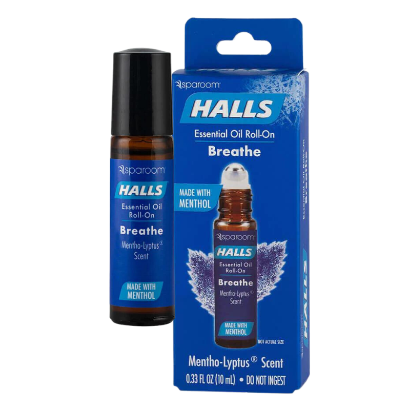 Dầu dạng lăn HALLS tinh dầu nguyên chất hương Bạc Hà - by Sparoom