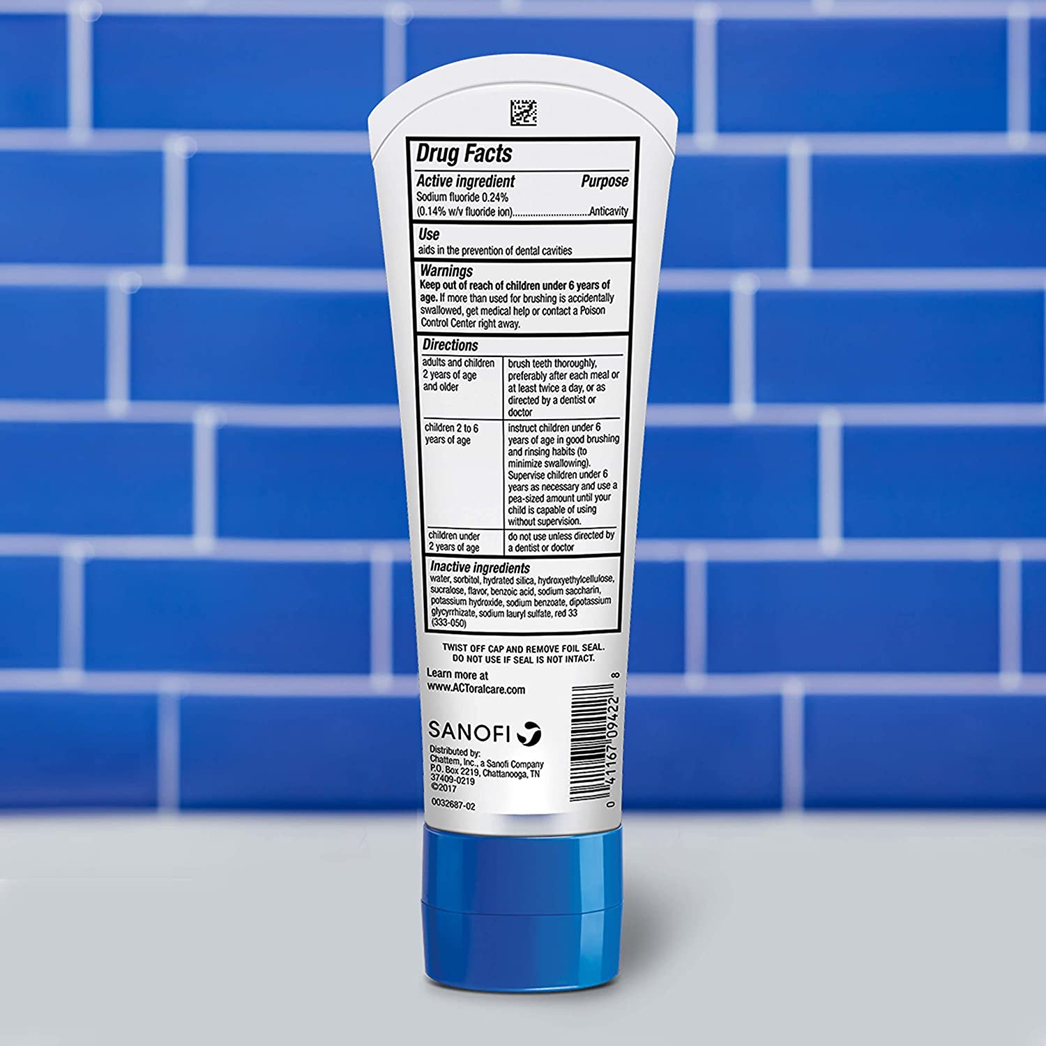 Kem đánh răng ACT Anticavity trẻ em có fluoride hương bubble gum