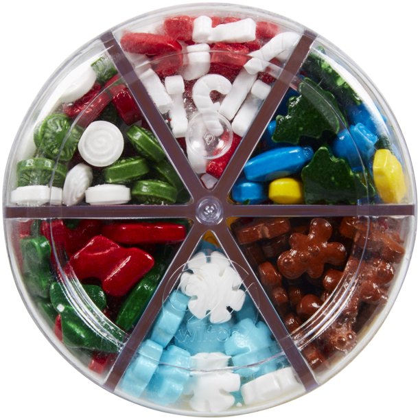 Wilton trang trí sprinkles Assorted Christmas mix 6 loại