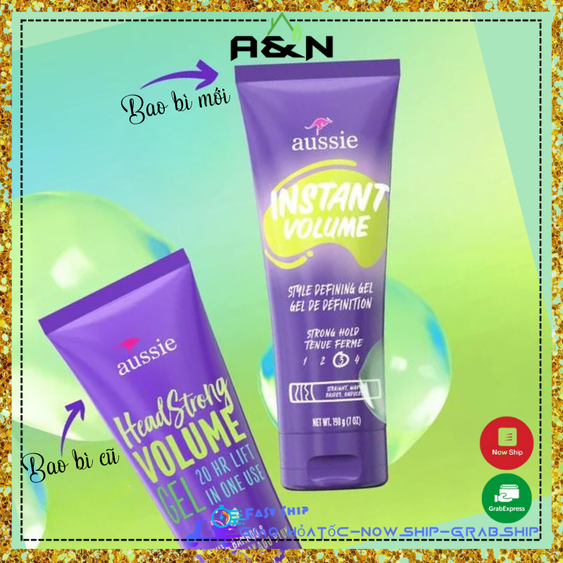 Gel vuốt tóc Aussie Instant Volume giữ nếp tối đa - Made in USA