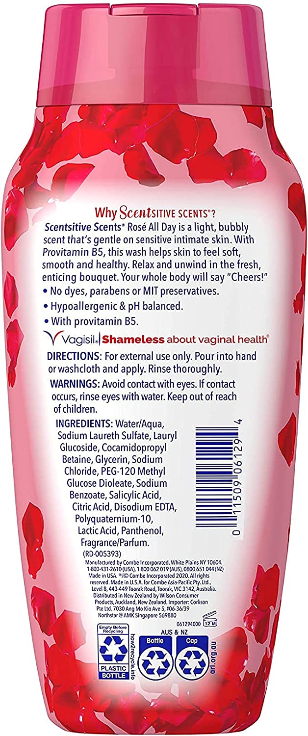 [Hàng Mỹ] Vagisil Scentsitive Scents dung dịch vệ sinh Hương Hoa hồng