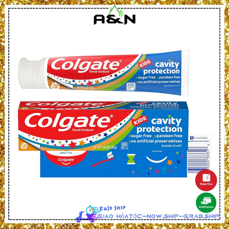 Kem đánh răng Colgate Kids có Fluoride chống sâu răng - hương kẹo bong bóng