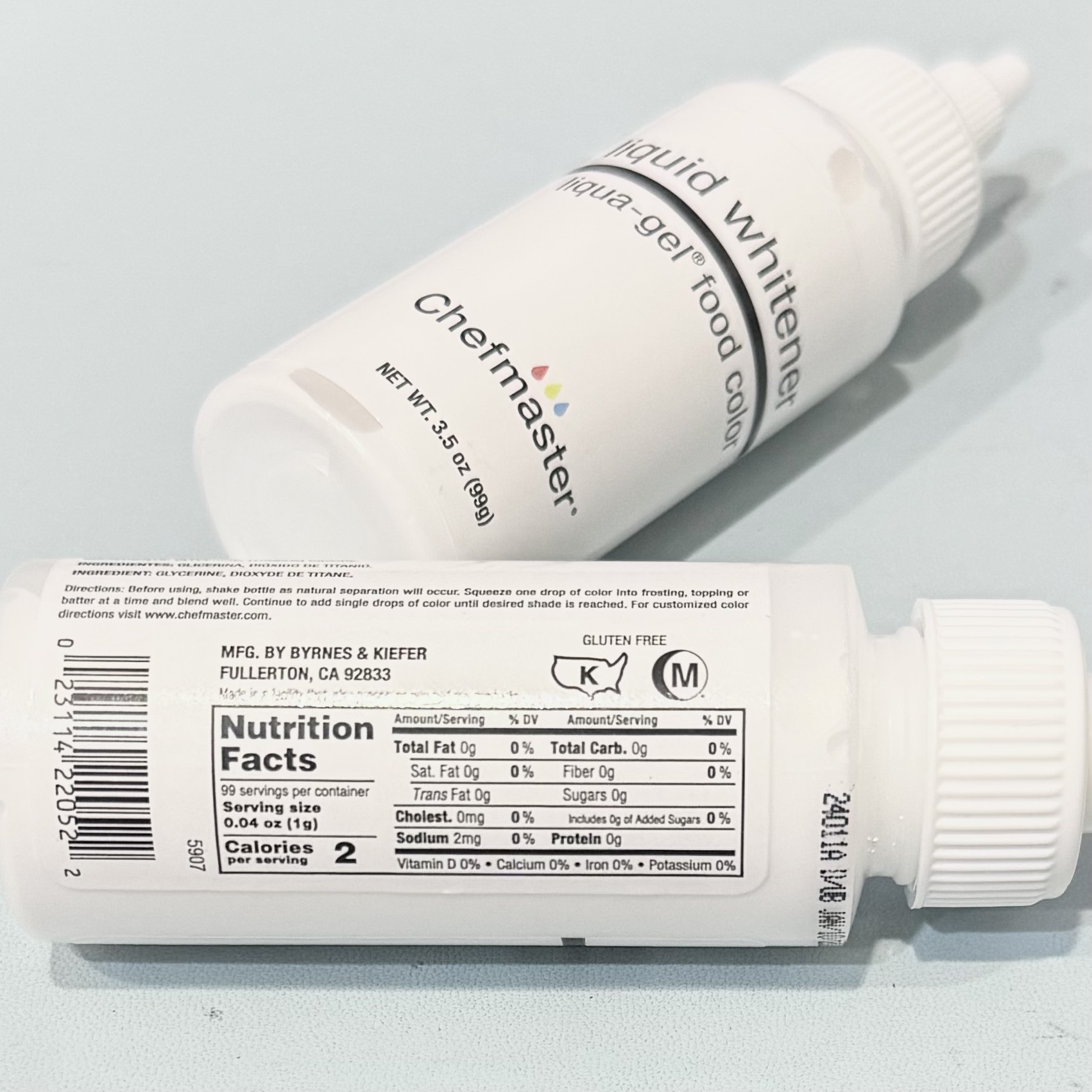 Màu trắng Chefmaster làm bánh thực phẩm dạng gel - 99gram