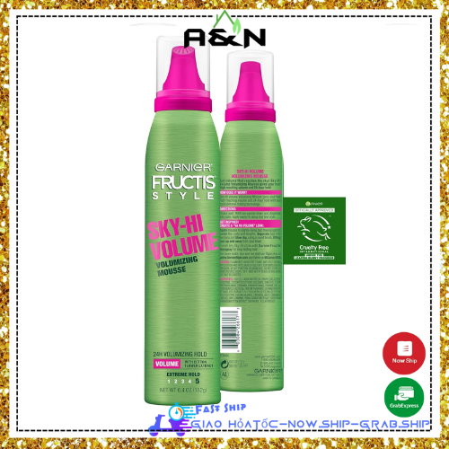 Bọt mousse Garnier Fructis Style tạo phồng giữ nếp - 182gram