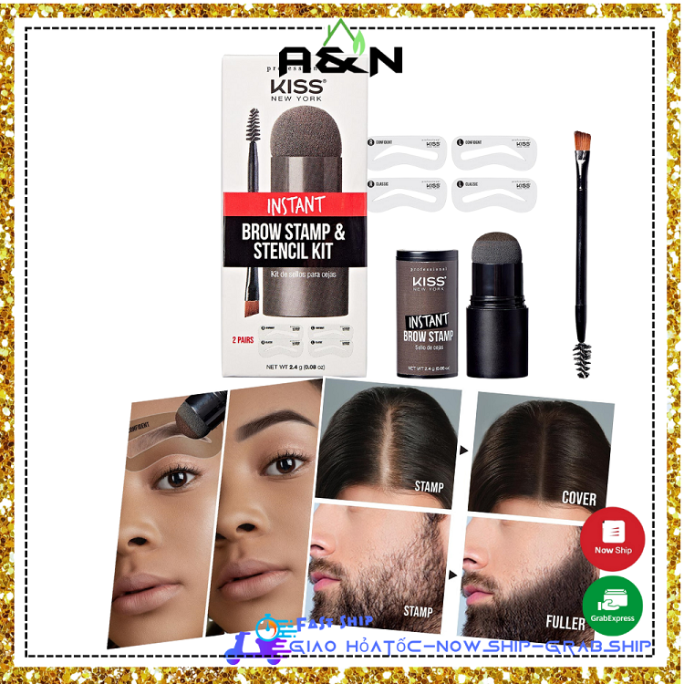 KISS Instant bộ dụng cụ tô và khuôn vẽ lông mày đơn giản nhanh chóng
