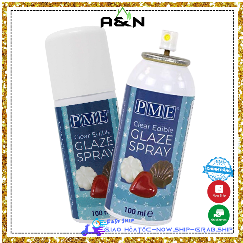 [Made in Italy] Xịt phủ bóng màn bọc ngoài fondant chocolate gum paste