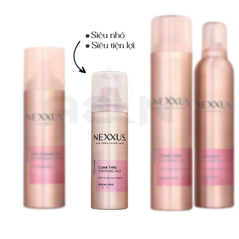 [Hàng Mỹ] Xịt giữ nếp làm phồng Nexxus Comb Thru Finishing - chai nhỏ bỏ túi