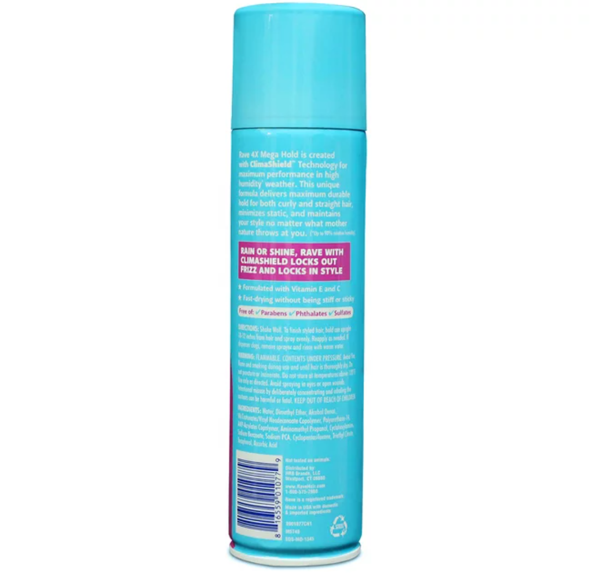 Xịt giữ nếp Rave 4x Mega Hold bảo vệ với thời tiết công thức giàu vitamin