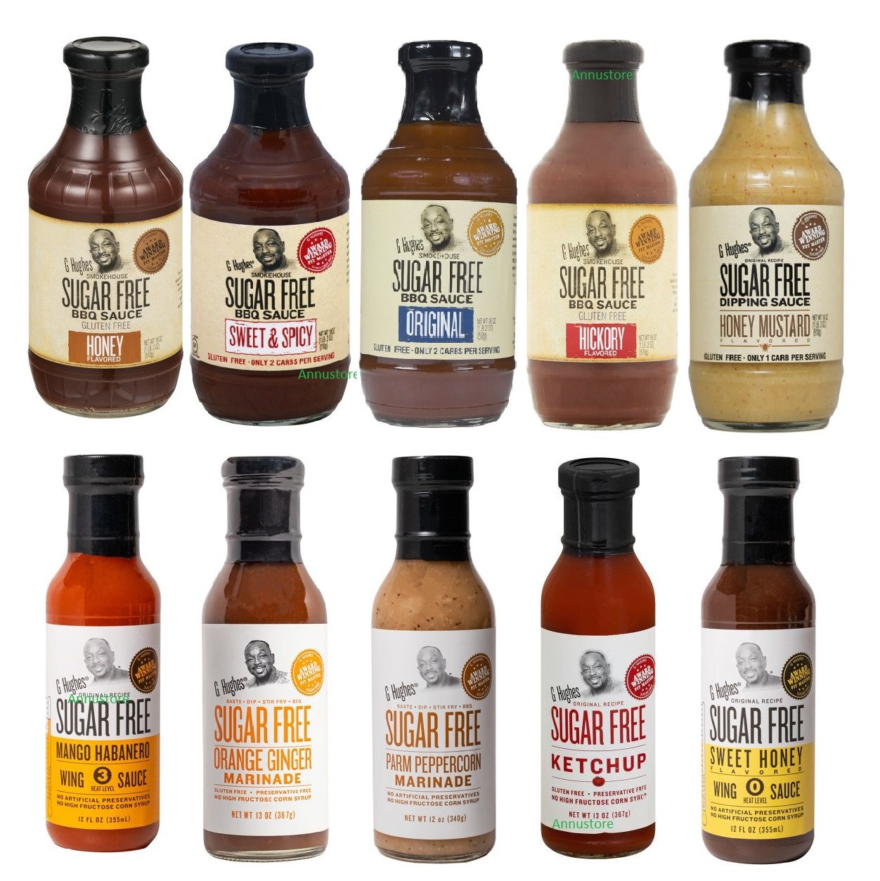 Nước gia vị sốt G Hughes Teriyaki không đường ít calo - 367gram