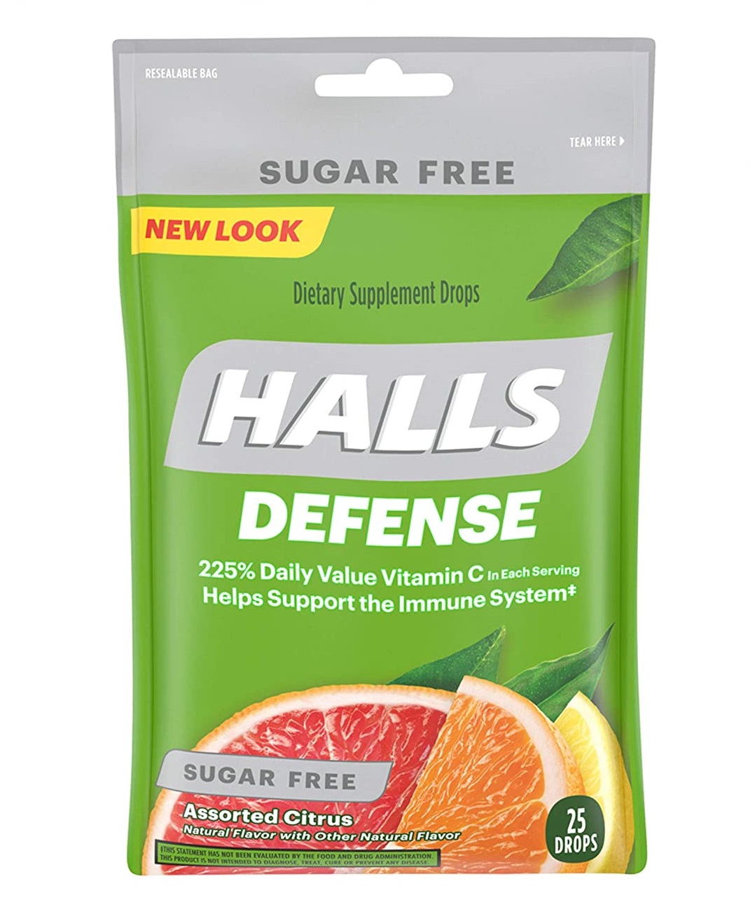 Kẹo Halls bổ sung Vitamin C không đường - 25 viên