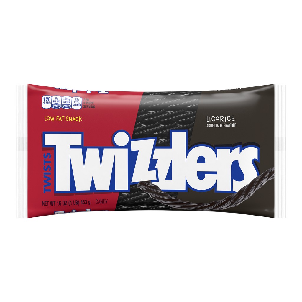 Kẹo dẻo xoắn đen Twizzlers Licorice - 453gram