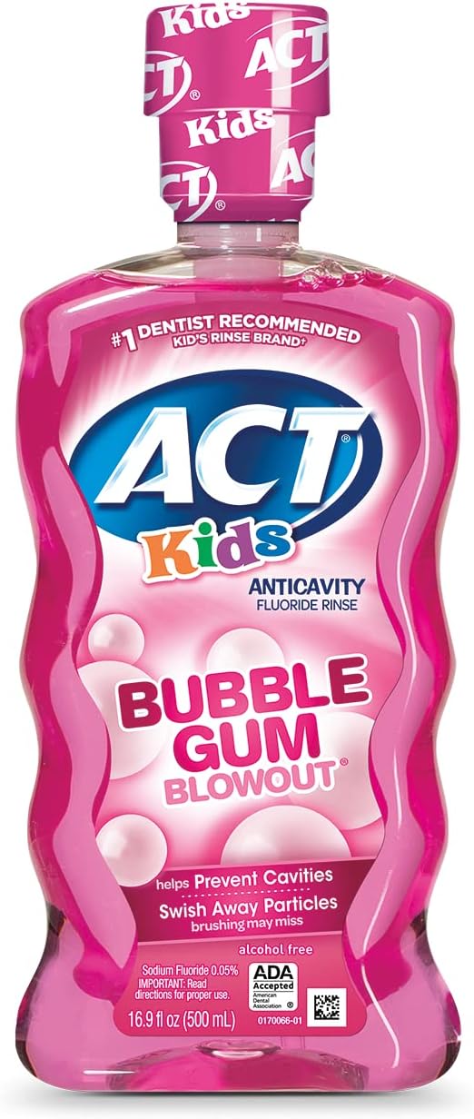 Nước súc miệng ACT Kids Bubble Gum - 500ml