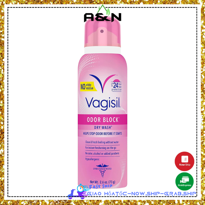 Vagisil xịt khô vệ sinh khử mùi Odor Block - Hàng Mỹ