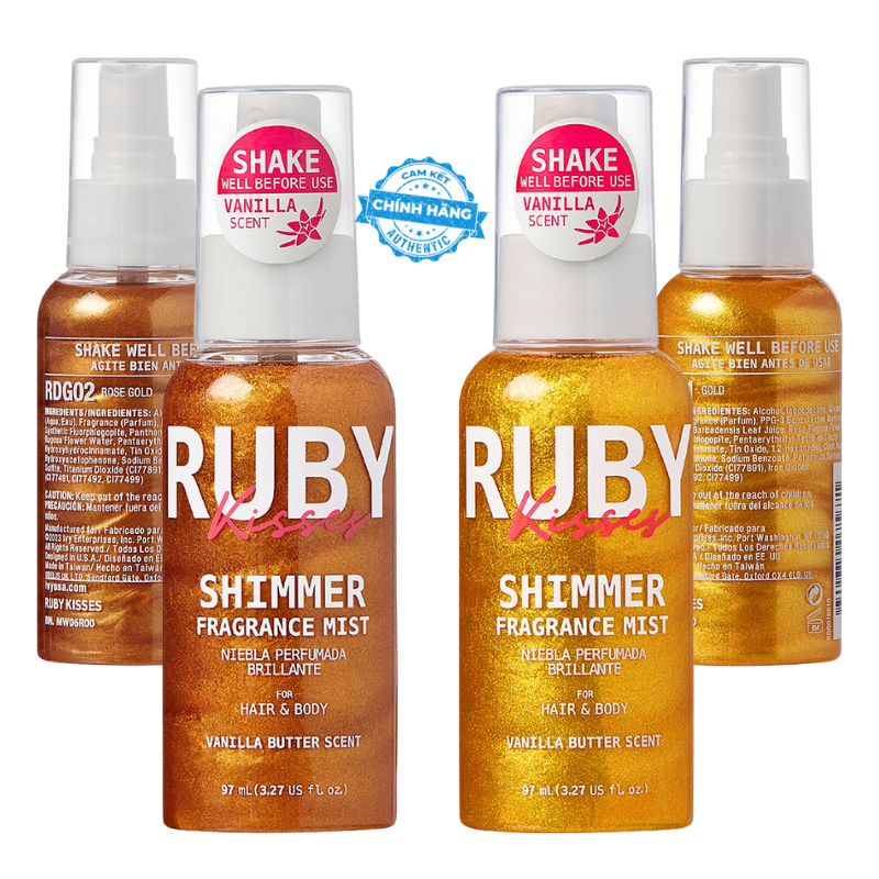 Xịt kim tuyến dành cho tóc và cơ thể - hương bơ vani