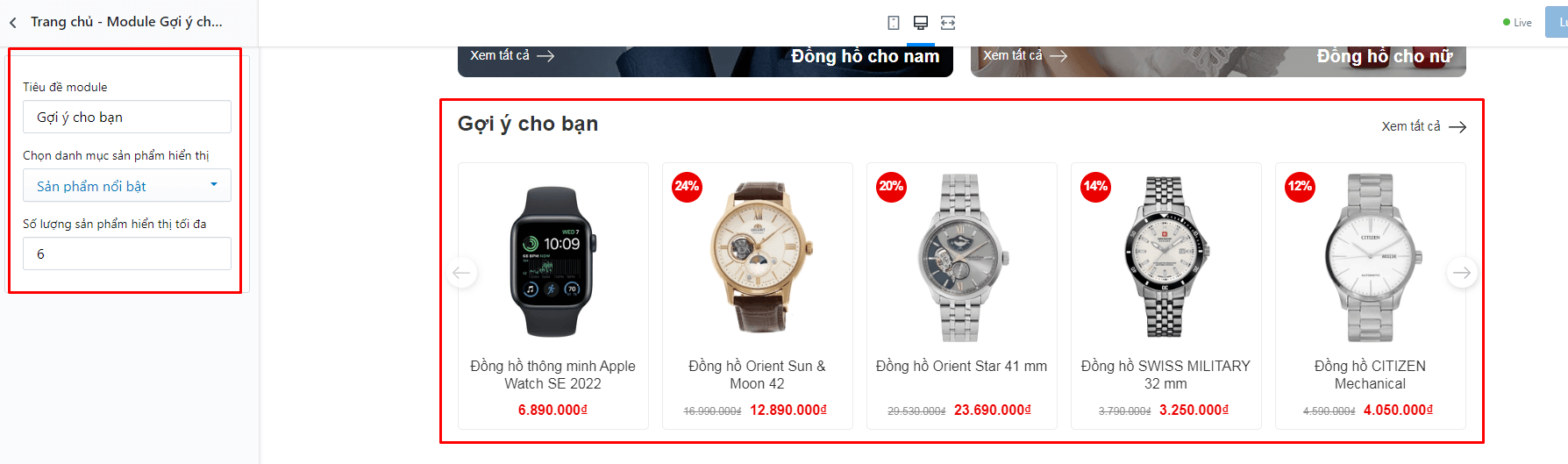 Tính năng theme Ego Mobile
