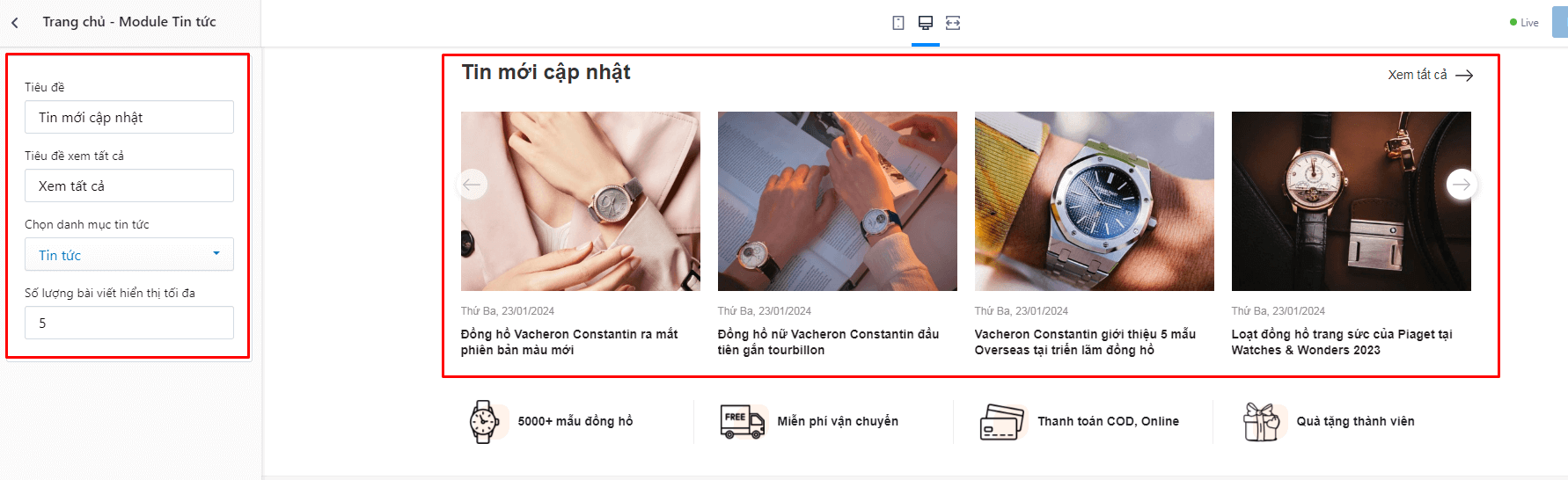 Tính năng theme Ego Mobile