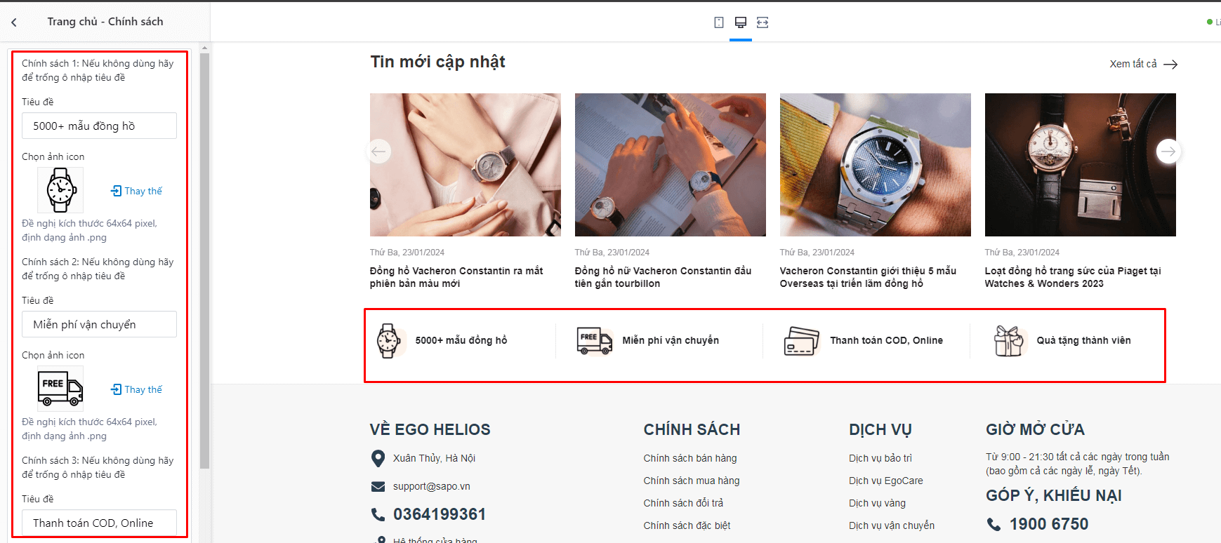 Tính năng theme Ego Mobile