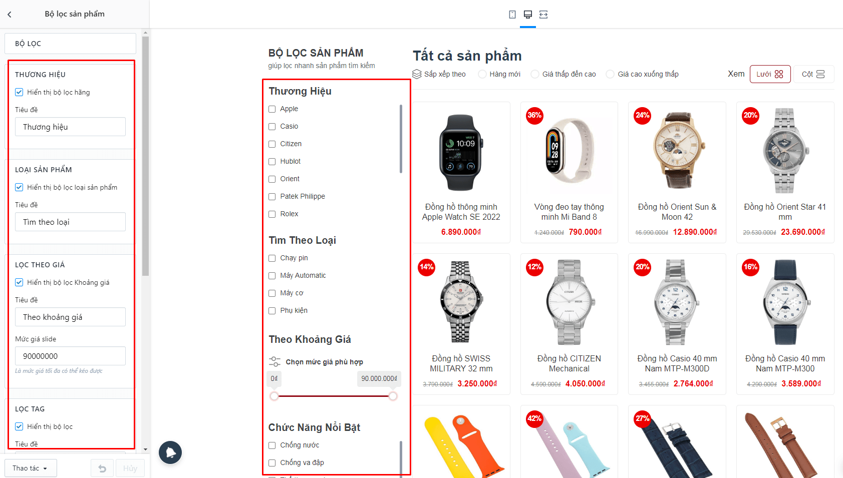 Tính năng theme Ego Mobile