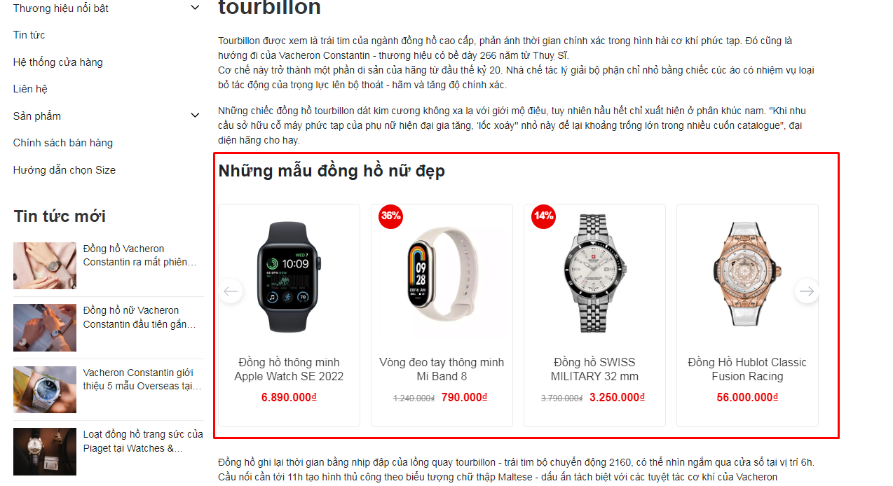 tính năng sản phâm tự động