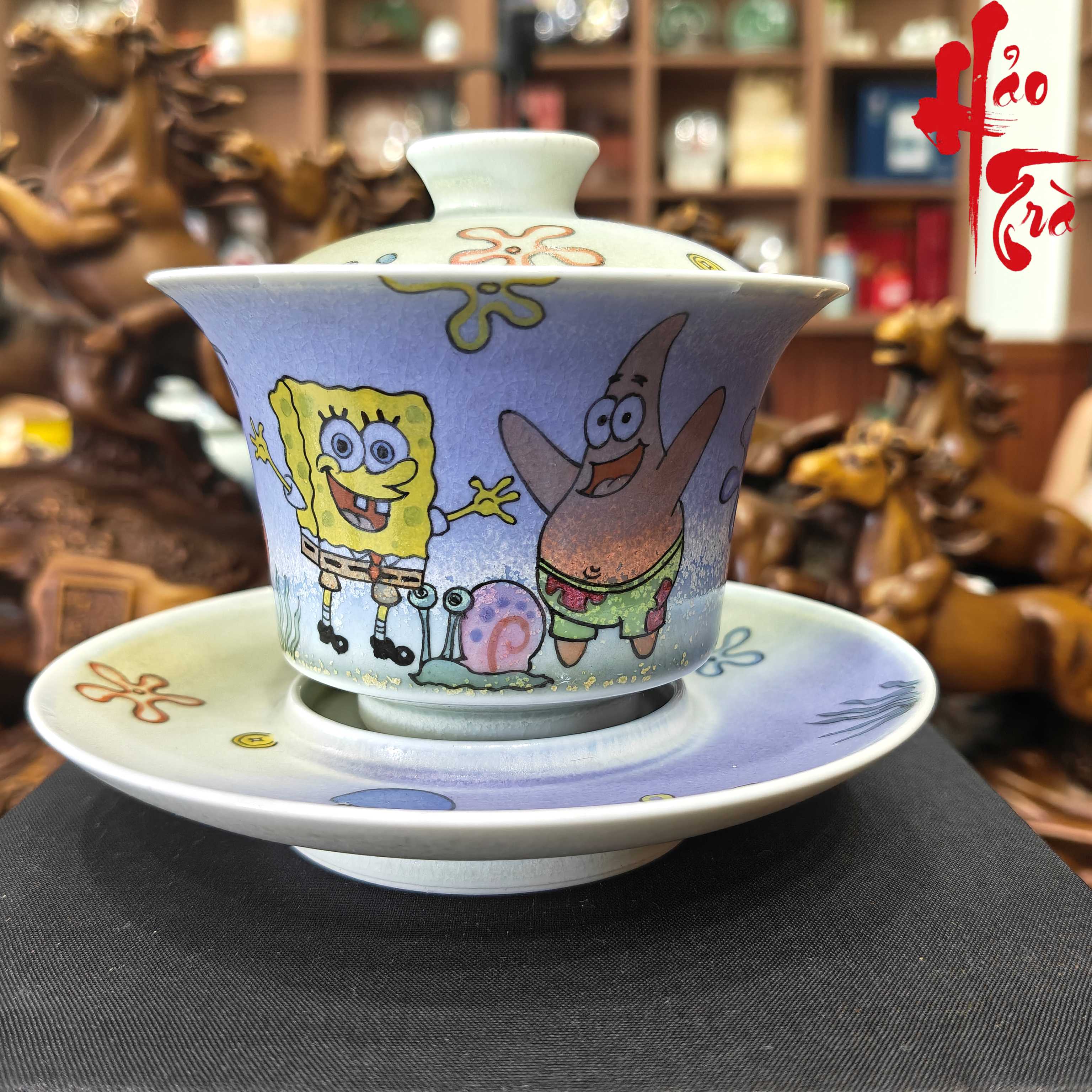 SCD001 Bộ Chén Khải Vẽ Tay Hình Các Nhân Vật Trong SpongeBob SquarePants 130ml - CK57