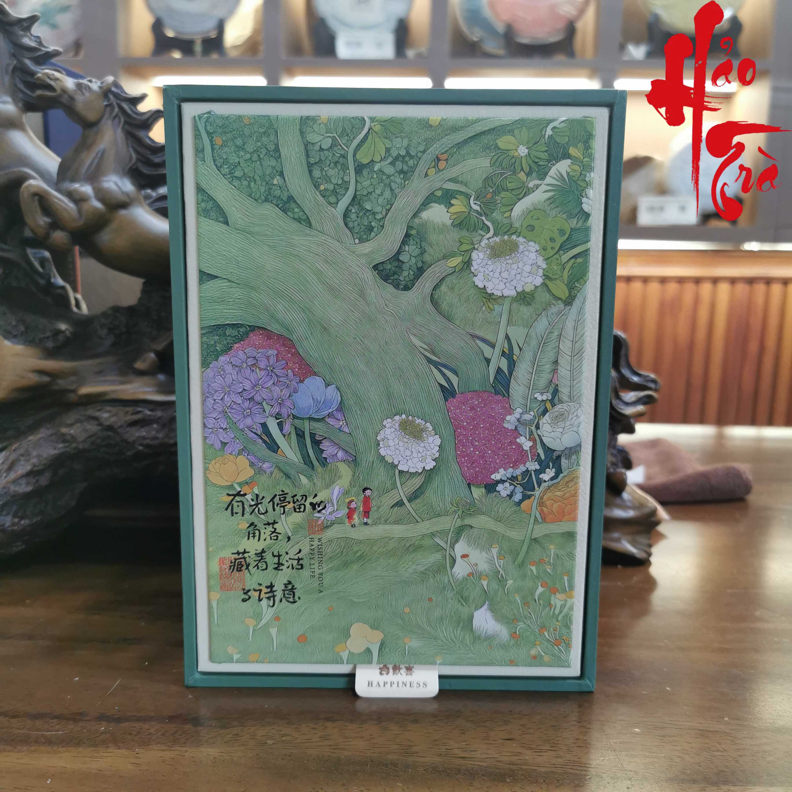 Hộp Đựng Trà Rời Dùng Để Tặng Quà - Màu Xanh