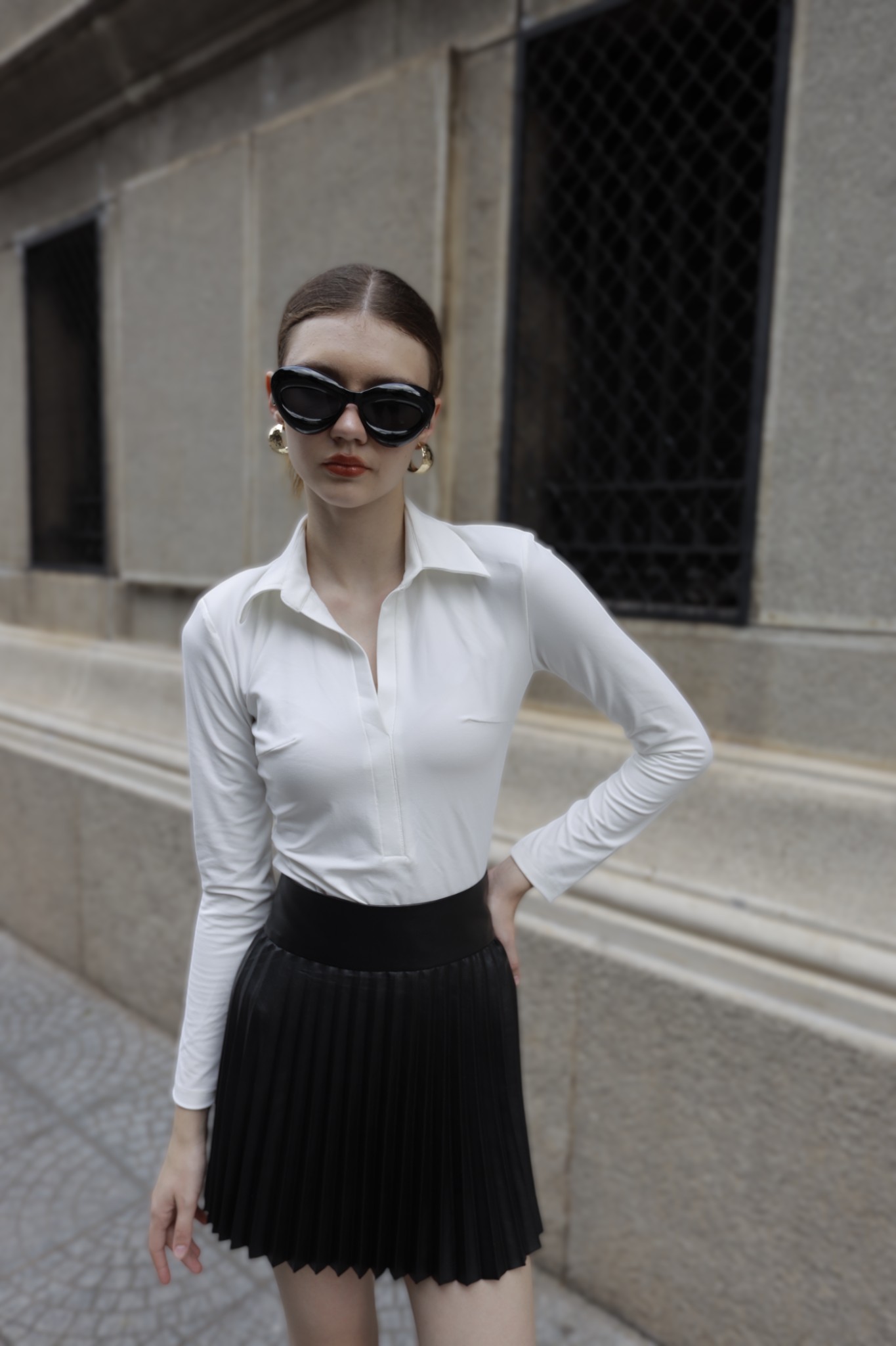 Serena Top -Áo thun Có cổ tay dài