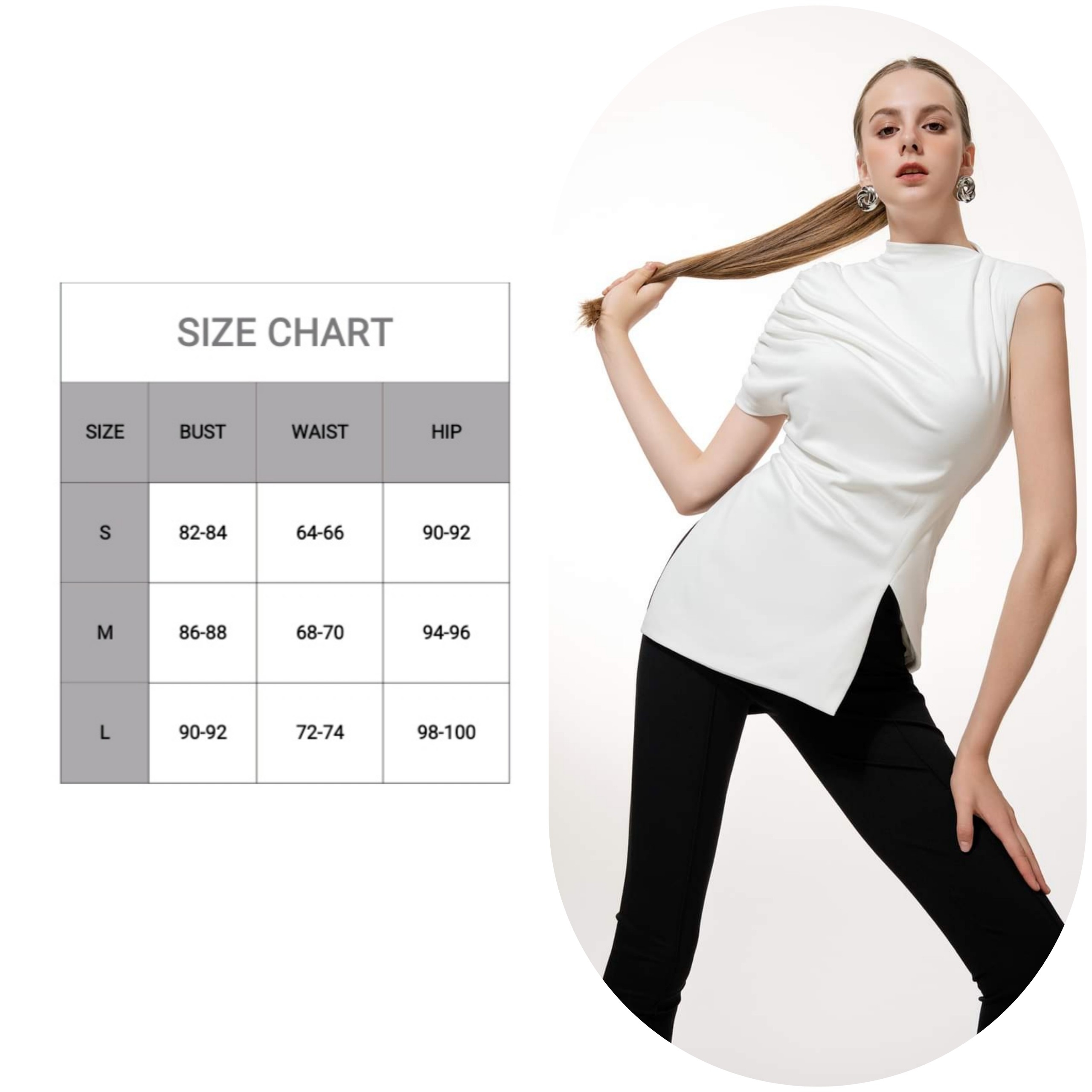 Áo thun nhún lệch vai - Chalk Top
