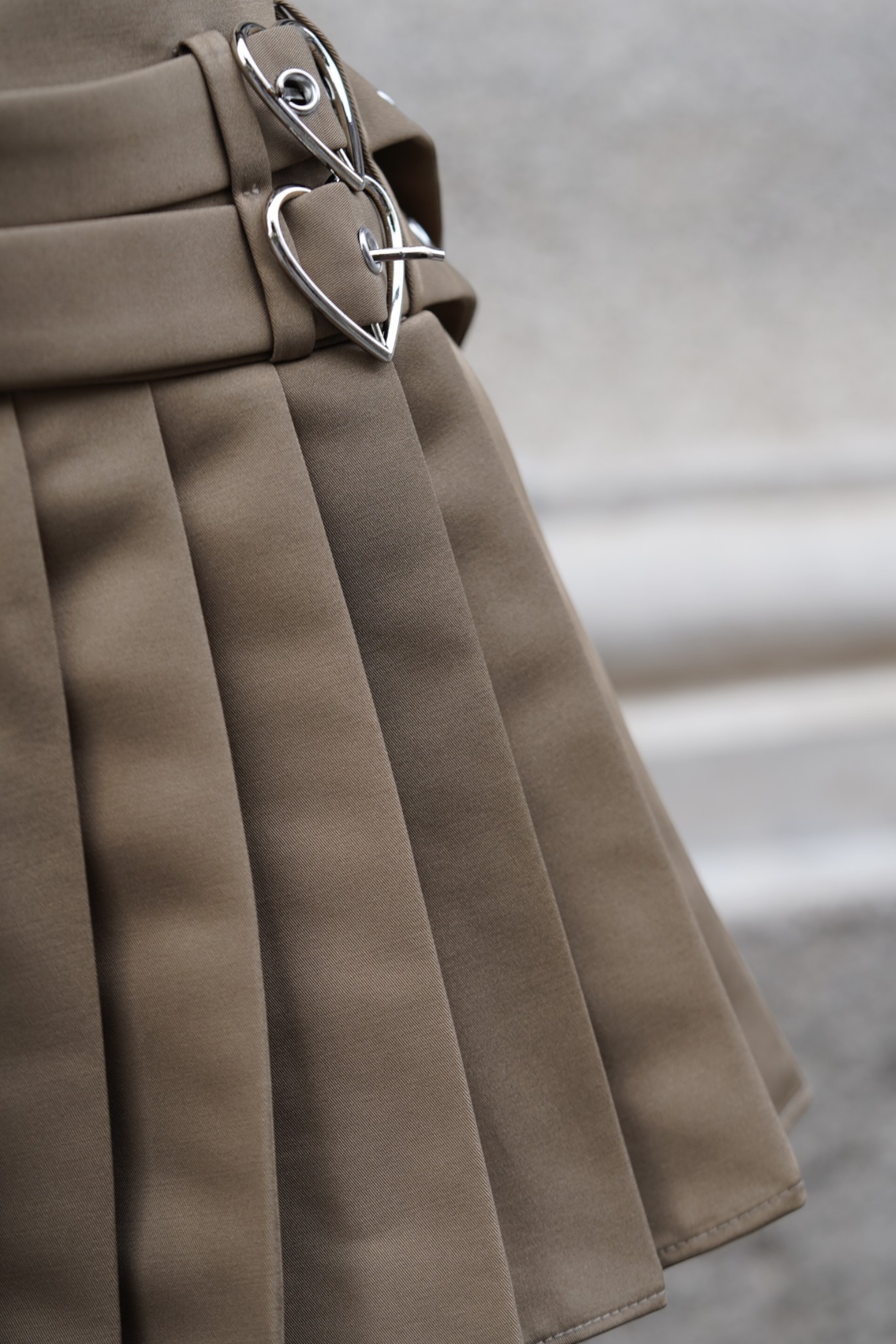 Douple Heart jean Skirt - Chân váy jean khoen trái tim