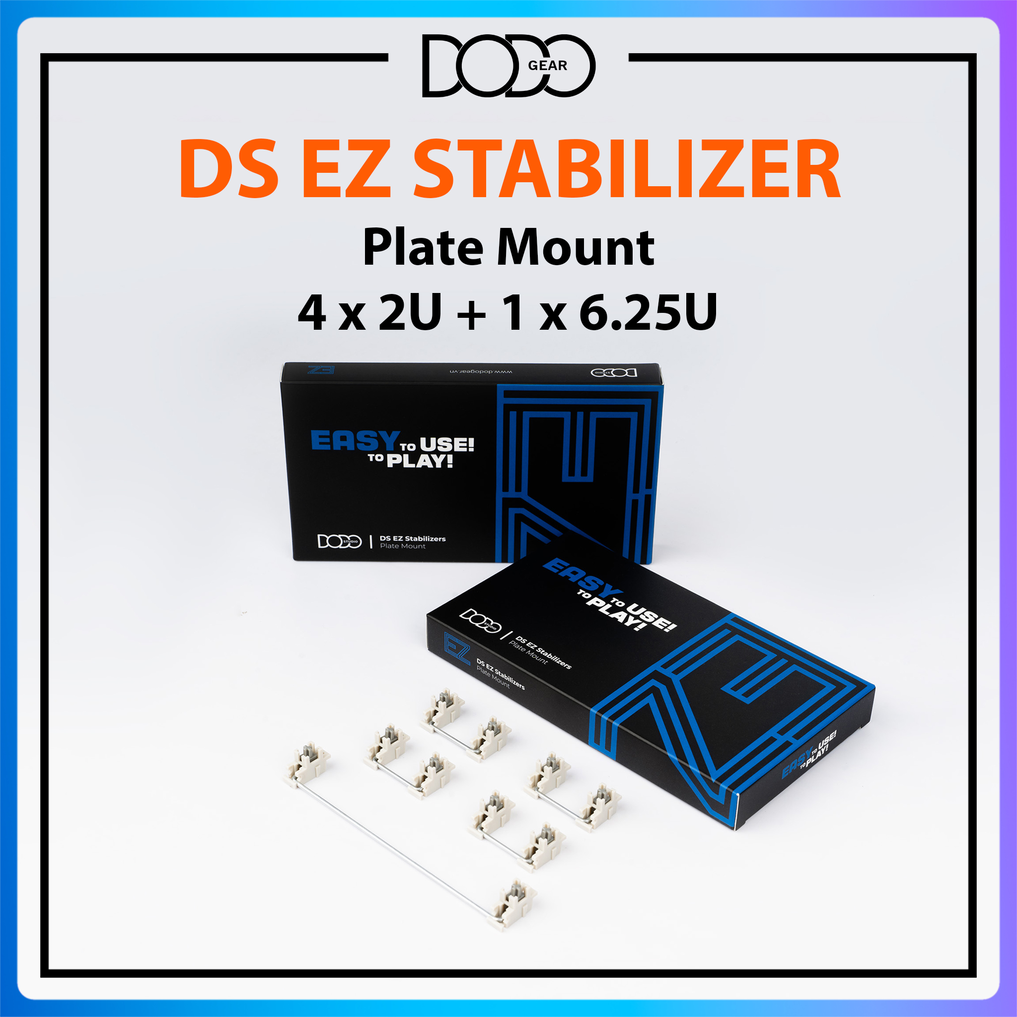 Bộ stab stabilizer DS EZ plate mount PCB Mount DoDo Studio chống tick chống lọc xọc cho bàn phím cơ DoDo Gear