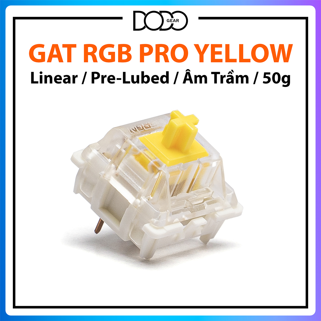 Gateron Pro Milky Yellow - Milky Red - RGB Yellow - RGB Red - RGB Brown - Linear Tactile Switch