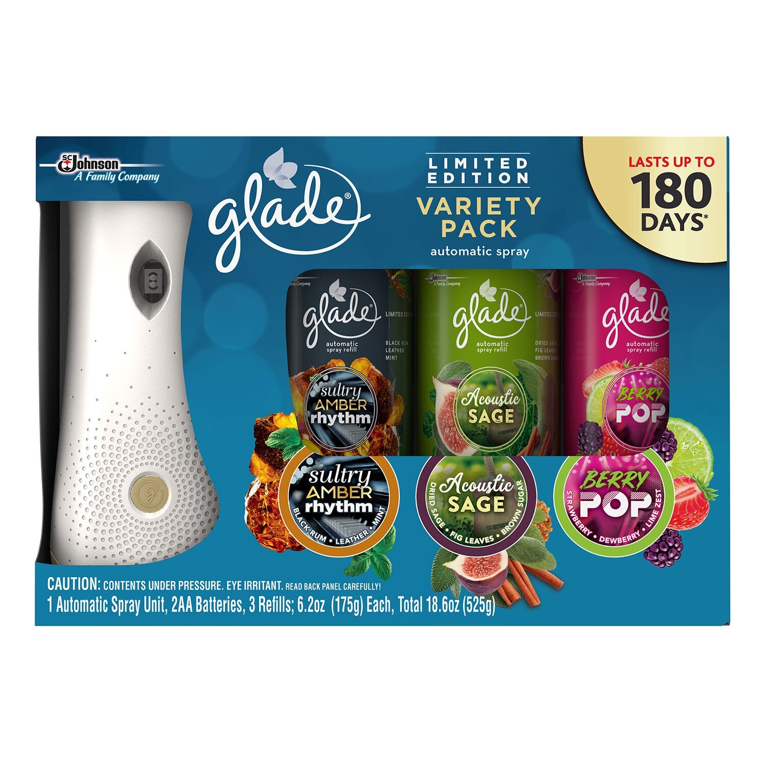 Glade automatic spray variety pack - Bộ máy xịt phòng thơm tự động 3 mùi