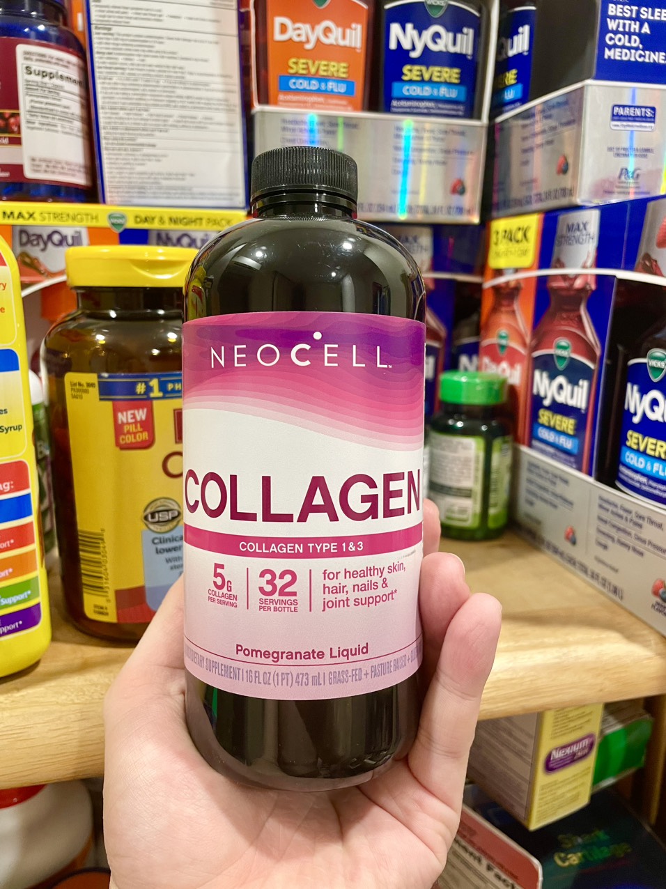 Collagen +C Neocell Water 473ml -Collagen nước Lựu Làm đẹp & trắng da - MẪU MỚI 2024
