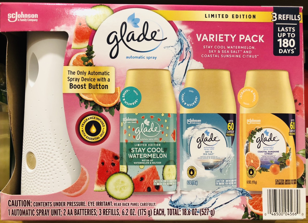 Glade automatic spray variety pack - Bộ máy xịt phòng thơm tự động 3 mùi