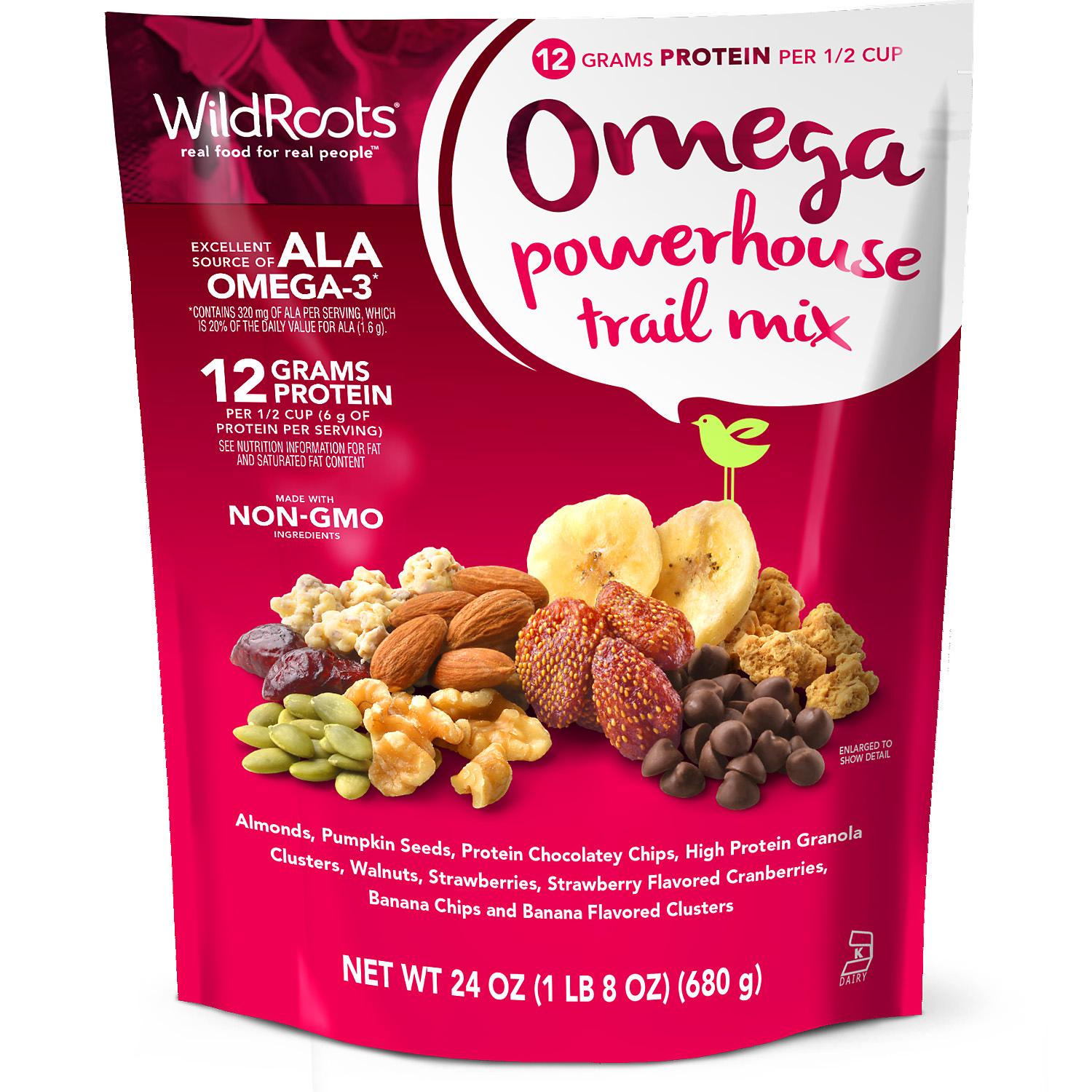 Wildroot Omega Trail Mix - Hạt trái cây hỗn hợp cung cấp Omega 3 và Protein