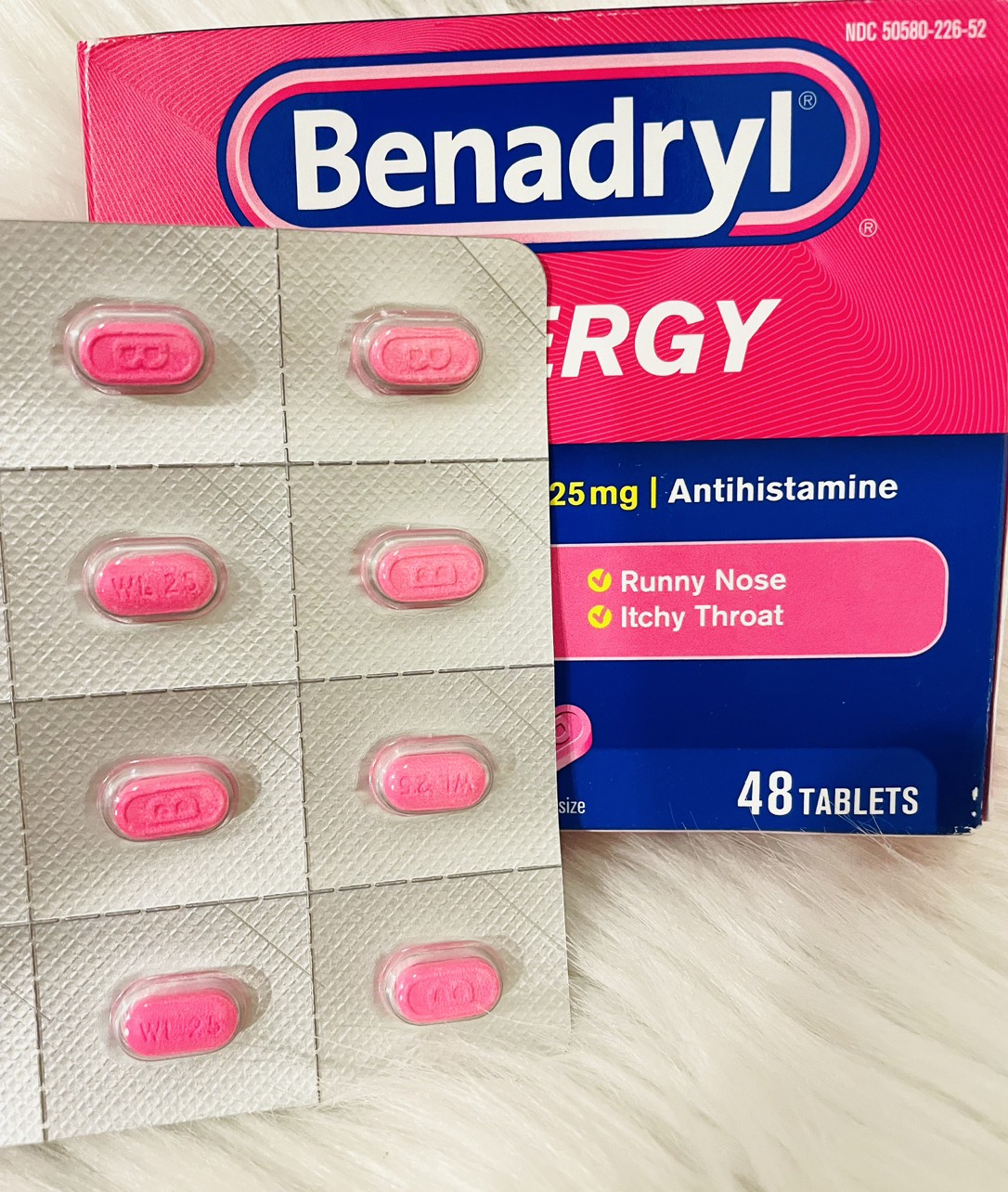 Benadryl allergy 48t ablets  - Thuốc cảm, thay đổi thời tiết, sổ mũi, nhức đầu - hộp 48 viên