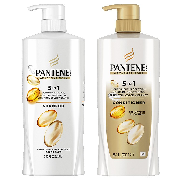 Set Dầu gội xả Pantene Pro V Advanced Care 5in1 Shampoo Mỹ ( 1.13L*2)