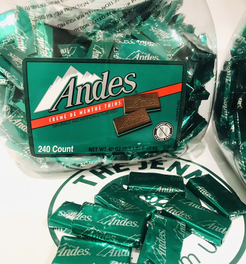 Andes Creme De Menthe Thins Chocolate - Kẹo Socola Bạc Hà 1.13kg (Dùng ngon nhất trước T9/2024)