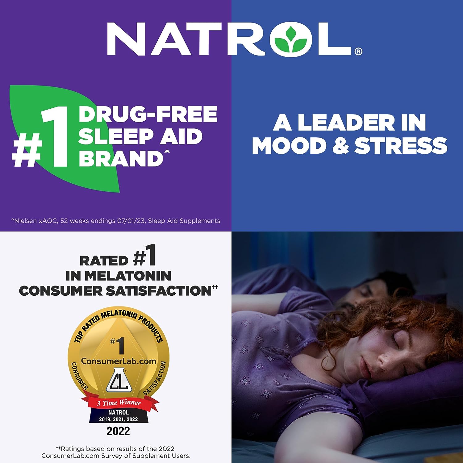 Kẹo hỗ trợ giấc ngủ, giúp ngủ ngon Natrol Melatonin 5mg 180v