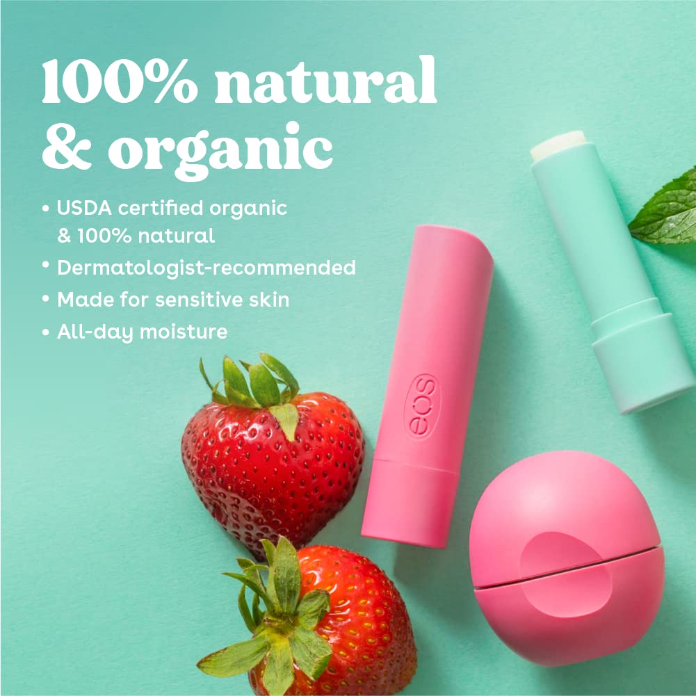 Son dưỡng môi quả trứng EOS (Mỹ) 100% Nature Organic ( Hàng Mỹ )- EOS lip balm