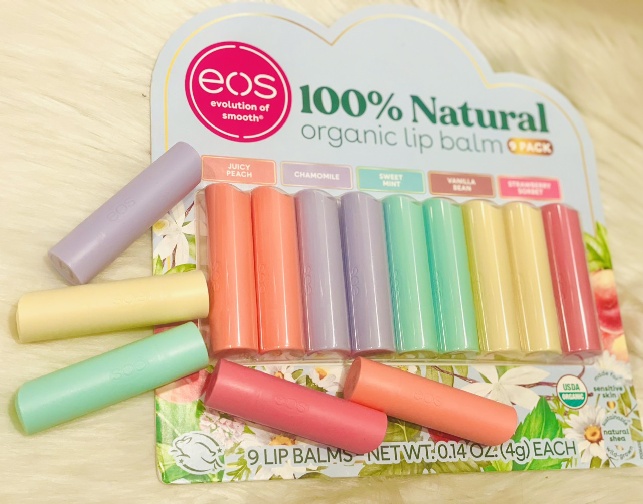 Son dưỡng môi EOS 100% Nature Organic ( Hàng Mỹ ) EOS lip balm stick 💋