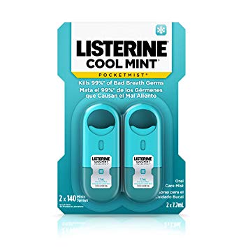 Listerine cool mint pocketmist - Xịt thơm miệng mùi bạc hà (set 2 cái)