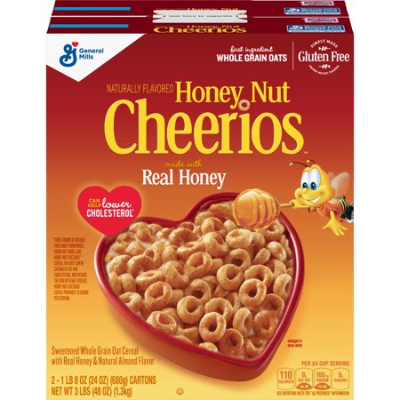 Cheerios Honey Nut 680g - Ngũ cốc ăn sáng kết hợp mật ong và hạnh nhân